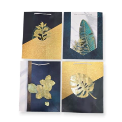 Bolsa Papel Regalo Estampada Hojas 32x26x10 - comprar online