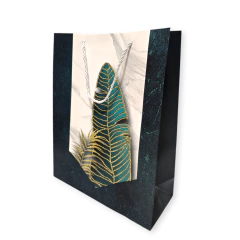 Bolsa Papel Regalo Estampada Hojas 32x26x10 en internet