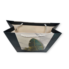 Bolsa Papel Regalo Estampada Hojas 32x26x10 - pachos