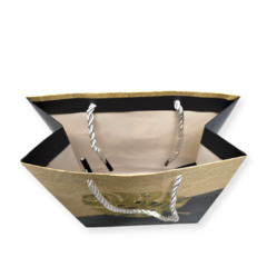 Bolsa Papel Regalo Estampada Hojas 24x17x8 - pachos