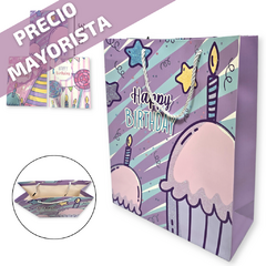 Bolsa PACK X6 UNIDADESPapel Regalo Estampada 32x26x10