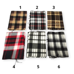 Bufanda Escocesa pack x6 unidades larga Polar A Cuadros - pachos