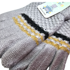 a Guante juvenil pack x12 unidades rayado combinado varios colores abrigo invierno - pachos
