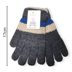 a Guante juvenil pack x12 unidades rayado varios colores abrigo invierno - pachos