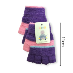 a Guante juvenil Pack x12 unidades sin dedos varios colores abrigo invierno - pachos