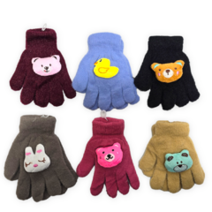 a Guante infantil pack x12 unidades animalitos colores abrigo invierno en internet
