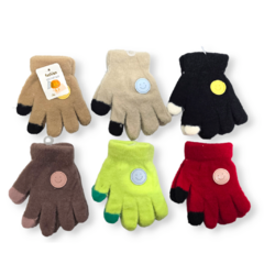 a Guante infantil pack x12 unidades con aplique colores abrigo invierno en internet