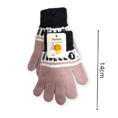 a Guante infantil pack x12 unidades combinado colores abrigo invierno - pachos