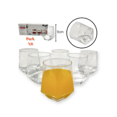 Vasos Vidrio Vaso Agua Jugo Anti Derrame bazar