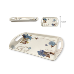 Bandeja Desayuno Rectangular Melamina Estampada Bazar cocina - tienda online