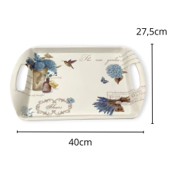 Bandeja Desayuno Rectangular Melamina Estampada Bazar cocina en internet