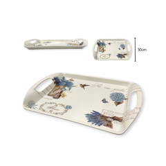 Bandeja Desayuno Rectangular Melamina Estampada Grande