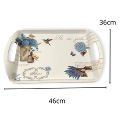 Bandeja Desayuno Rectangular Melamina Estampada Grande - comprar online