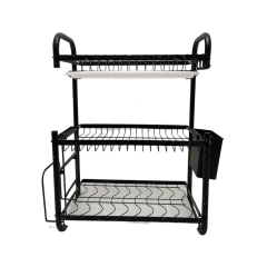 Secaplatos Escurridor Acero Inoxidable 3 Pisos Bandeja - tienda online