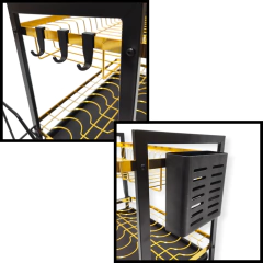 Secaplatos Escurridor 3 Pisos Acero Bandeja Cocina Bazar