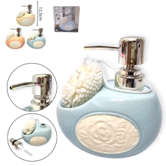 Dispenser Jabón Liquido Alcohol Cerámica Baño Esponja
