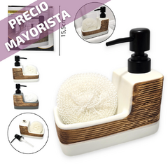 Dispenser Jabón Liquido Cerámica Baño Moderno