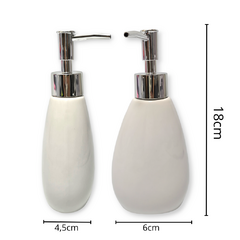 Dispenser blanco Jabón Liquido Alcohol Cerámica Baño Botella Deco - comprar online