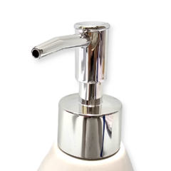 Dispenser blanco Jabón Liquido Alcohol Cerámica Baño Botella Deco - pachos