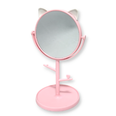 Espejo Diseño Orejitas Gatito Redondo Mesa Maquillaje Regaleria en internet