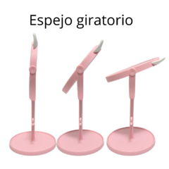 Imagen de Espejo Diseño Orejitas Gatito Redondo Mesa Maquillaje Regaleria