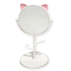 Espejo Diseño Orejitas Gatito Redondo Mesa Maquillaje Regaleria - comprar online