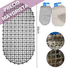 ALFOMBRA DE BAÑO OVAL PVC 34X64CM 2 COLORES