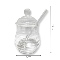 Vidrio Mielera Frasco Tarro Vidrio Cuchara Contenedor Miel Bazar en internet