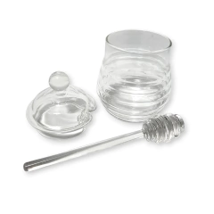 Vidrio Mielera Frasco Tarro Vidrio Cuchara Contenedor Miel Bazar - tienda online
