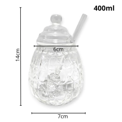 Vidrio Mielera Frasco Tarro Vidrio Cuchara Contenedor Miel Bazar en internet