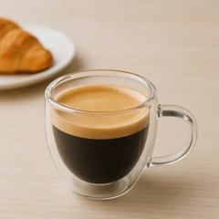 Vidrio Taza Jarro Cafe Te Doble Pared Manija Bazar - Pachos