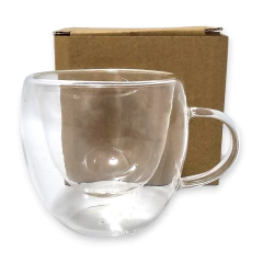 Vidrio Taza Jarro Cafe Te Doble Pared Manija Bazar en internet