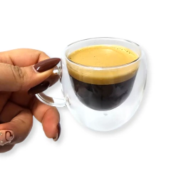 Vidrio Taza Jarro Cafe Te Doble Pared Manija Bazar - comprar online