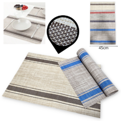 Individual pvc deco rayas carpeta mantel bazar