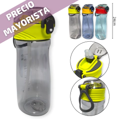 Botella Agua Plástico con pico silicona 700ml