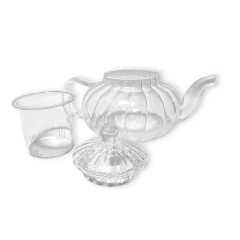 Imagen de Vidrio Tetera filtro Vidrio Infusor te hebras Inoxidable Bazar