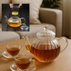 Vidrio Tetera filtro Vidrio Infusor te hebras Inoxidable Bazar