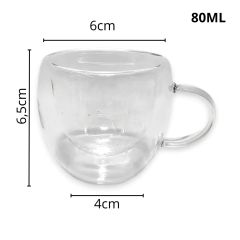 Taza Jarro Cafe Te Doble Vidrio Pared chica Manija Bazar - Pachos