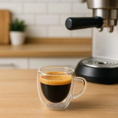 Imagen de Vidrio Taza Jarro Cafe Te Doble Pared chica Manija Bazar