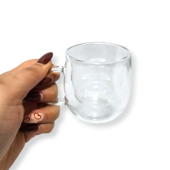 Vidrio Taza Jarro Café Te Doble Pared Manija Bazar - Pachos