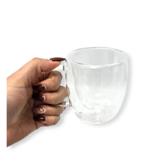 Vidrio Taza Jarro Cafe Te Doble Pared Manija Bazar - Pachos