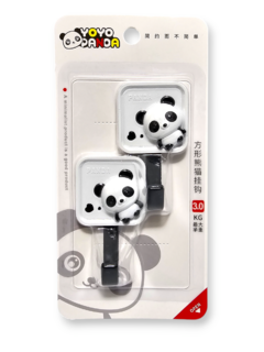 Perchitas Adhesiva Panda X2 Pieza Gancho Multiuso Hogar Resistente