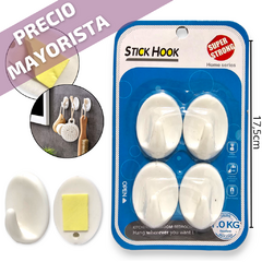 a Perchitas Adhesiva X6 Paquetes Gancho Multiuso Hogar Resistente blanco - comprar online