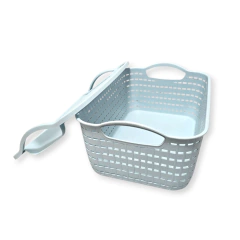 Canasta Canasto Caja Organizadora Plastico Tapa Deco