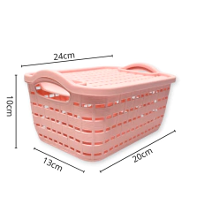 Canasta Canasto Caja Organizadora Plastico Tapa Deco - Pachos