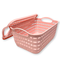 Imagen de Canasta Canasto Caja Organizadora Plastico Tapa Deco
