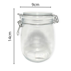 Frasco Vidrio cierre Hermético redondo Tapa Cocina bazar en internet