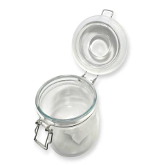 Imagen de Frasco Vidrio cierre Hermético redondo Tapa Cocina bazar