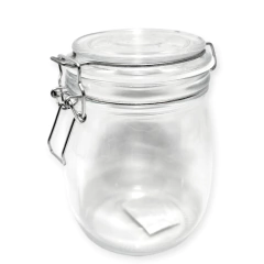 Frasco Vidrio cierre Hermético redondo Tapa Cocina bazar - tienda online