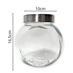 Frasco Vidrio Hermético 2 Posiciones Tapa Acero Bazar en internet